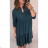 Šaty košilové dlouhý rukáv dámské (M/L ONE SIZE) ITALSKÁ MÓDA IM321524/dr Emerald M / L