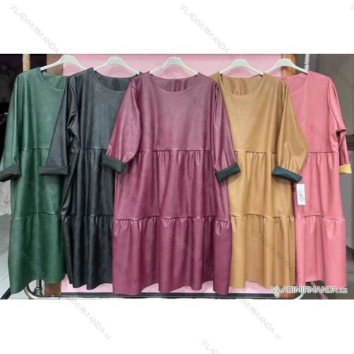 Long Sleeve Dress with Pendant Women's Oversized (3XL / 4XL ONE SIZE) ITALIAN FASHION IMWQ2115022