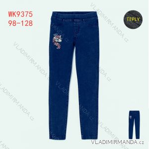 Insulated denim leggings for girls (98-128) KUGO WK9375