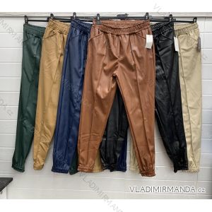 Women's long leatherette pants (S / M ONE SIZE) ITALIAN FASHION IMWC217186