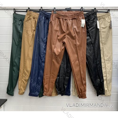 Women's long leatherette pants (S / M ONE SIZE) ITALIAN FASHION IMWC217186