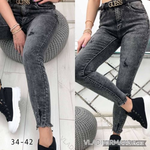 Rifle jeans zateplené dlouhé dámské (34-42) JEANS JAW21260