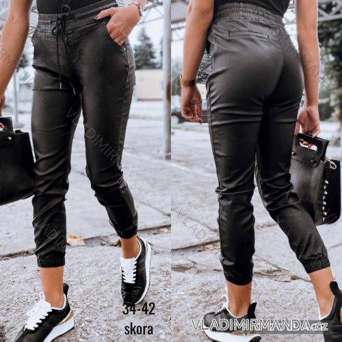 Jeans leatherette long women (34-42) JEANS JAW21264