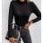 T-shirt turtleneck long sleeve women (S / M ONE SIZE) ITALIAN FASHION IMWA217358