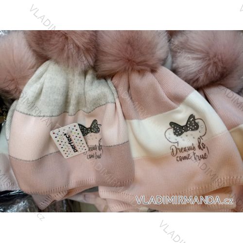 Girls' winter warm cap (2-5 years) POLAND PRODUCTION PV919012