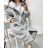 Zippered long-sleeved fleece coat with hood (XL / 2XL ONE SIZE) ITALIAN FASHION IMC21839