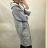 Zippered long-sleeved fleece coat with hood (XL / 2XL ONE SIZE) ITALIAN FASHION IMC21839