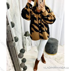 Women's long flannel jacket long sleeve (S / M ONE SIZE) ITALIAN FASHION IMWM217228