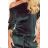 13-134 Sports dress with binding and pockets - velor - green
