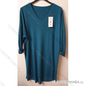 Women's Sweater Long Long Sleeve Knitted Dress (L / XL ONE SIZE) ITALIAN FASHION IM721314