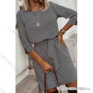 Women's Long Sleeve Hoodie Dress (S / M ONE SIZE) ITALIAN FASHION IMWA216095