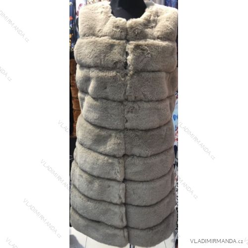 Women's fur vest (ONE SIZE) TURKISH FASHION TM11919310 L / XL beige