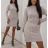 Women's Knitted Long Sleeve Dress (S / M ONE SIZE) ITALIAN FASHION IMWE217258