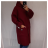 Fleece coat with lining women's extended (s, m, l, xl) ITALIAN FASHION IMC1812182C 2XL/3XL Wine