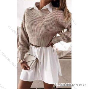 Blouse long sleeve with ruffles women (UNI S / L) ITALIAN FASHION IMWG20113