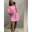 Dress sweater long sleeve ladies (uni sl) ITALIAN Fashion IM2188150 L / XL pink