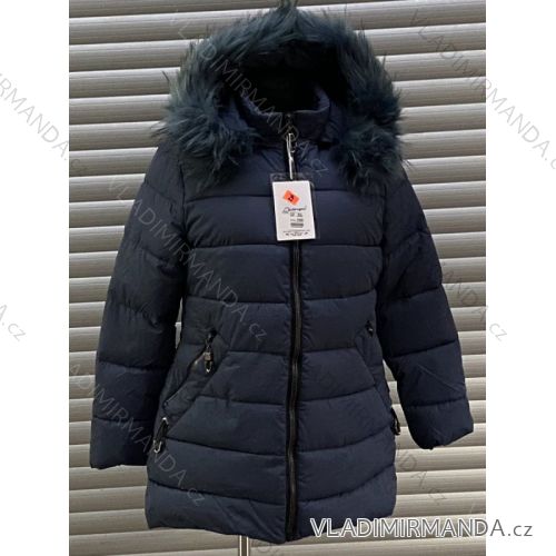 Bunda s kapucí dlouhý rukáv dámská (S-2XL) ITALSKÁ MÓDA HKW21205