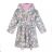 Warm fluffy bathrobe with hood for girls (98-128) KUGO FZ-6717