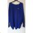 Sweater oversize long sleeve women (2XL / 4XL ONE SIZE) ITALIAN MODA IM721300 Royal blue 2XL / 4XL