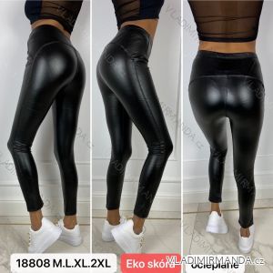 Kalhoty elegantní dlouhé zateplené koženkové dámské (S-XL) TURECKÁ MÓDA TMWL20647