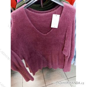 Women's Knitted Long Sleeve Sweater (S / M ONE SIZE) ITALIAN FASHION IM7213402