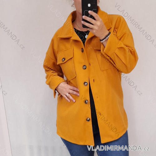 Women's fleece coat (L / XL ONE SIZE) ITALIAN FASHION IMP21157 L / XL <div><p>Mustard</p>
</div>