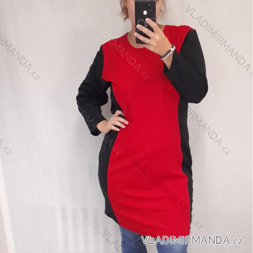 Women's long sleeve dress oversized (xl-8xl) CZECH FASHION CRM19011 56 red