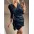 Elegant Velvet Dress Long Sleeve Women (S / M ONE SIZE) ITALIAN FASHION IMWY216558