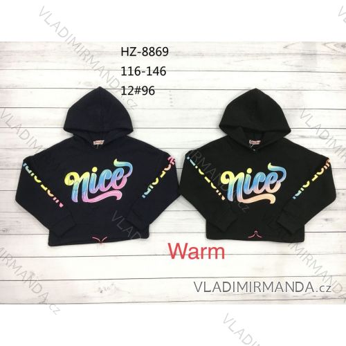 Children's hoodie for girls (116-146) ACTIVE SPORT ACT218P-7493