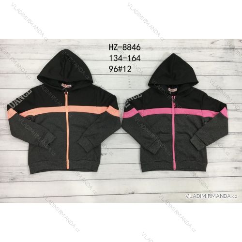 Warm teen hoodie for girls (134-164) ACTIVE SPORT ACT218P-7479