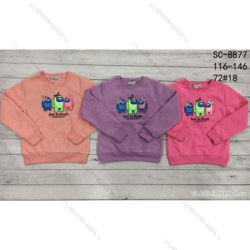 Children's hoodie for girls (116-146) ACTIVE SPORT ACT218P-7493