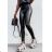 Elegant Long Leatherette High Waist Pants Women (S-XL) ITALIAN FASHION IMWA216601