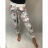 Sweatpants weak women's flowers (uni s / m) ITALIAN FASHION IM521047 L / XL one size white