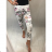 Sweatpants weak women's flowers (uni s / m) ITALIAN FASHION IM521047 L / XL one size white