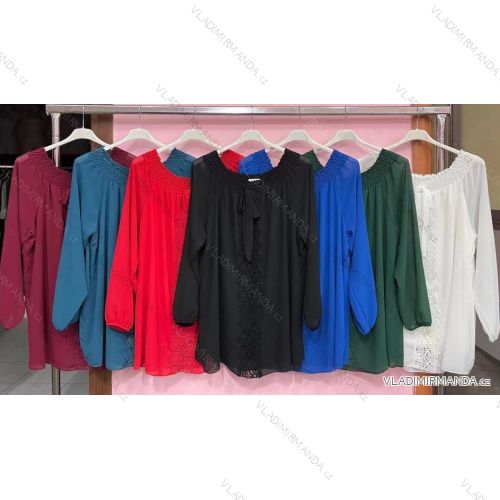 Tunic / blouse long sleeve women's oversized (3XL / 4XL ONE SIZE) ITALIAN FASHION IMWQ2191650