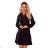 332-3 Black dress with frills and golden buttons