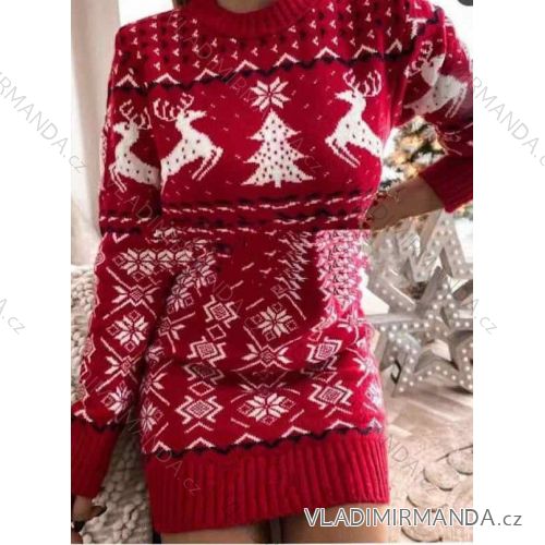 Women's Knitted Long Sleeve Dress (S / M ONE SIZE) ITALIAN FASHION IMWY217094