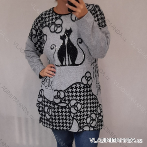 Tunic long sleeve women's oversized (2X / 3XL ONE SIZE) TURKISH FASHION TMFS21001