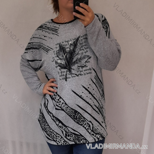 Tunic long sleeve women's oversized (2X / 3XL ONE SIZE) TURKISH FASHION TMFS21003