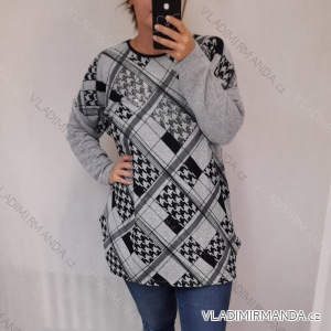 Tunic long sleeve women's oversized (2X / 3XL ONE SIZE) TURKISH FASHION TMFS21004