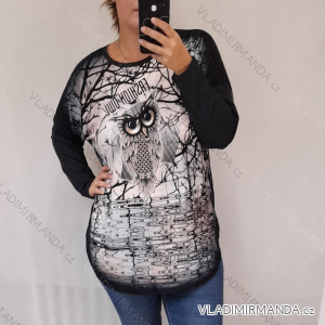 Tunika dlouhý rukáv dámská nadrozměr (2X/3XL ONE SIZE) TURECKÁ MÓDA TMFS21005