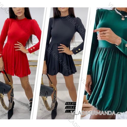 Women's Long Sleeve Dress (S / M ONE SIZE) ITALIAN FASHION imwa216700