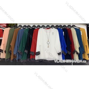 Tunic / blouse with handbag long sleeve women (L / XL ONE SIZE) ITALIAN FASHION IMWD217083