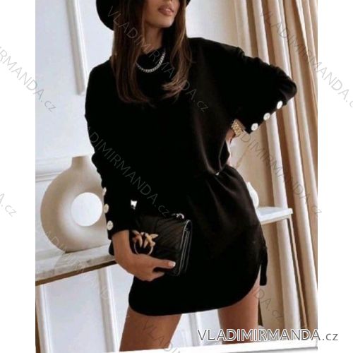 Women's Long Sleeve Dress (S / M ONE SIZE) ITALIAN FASHION imwa216700