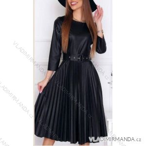 Women's Long Sleeve Hoodie Dress (S / M ONE SIZE) ITALIAN FASHION IMWA216095