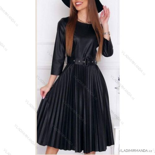 Women's Long Sleeve Hoodie Dress (S / M ONE SIZE) ITALIAN FASHION IMWA216095