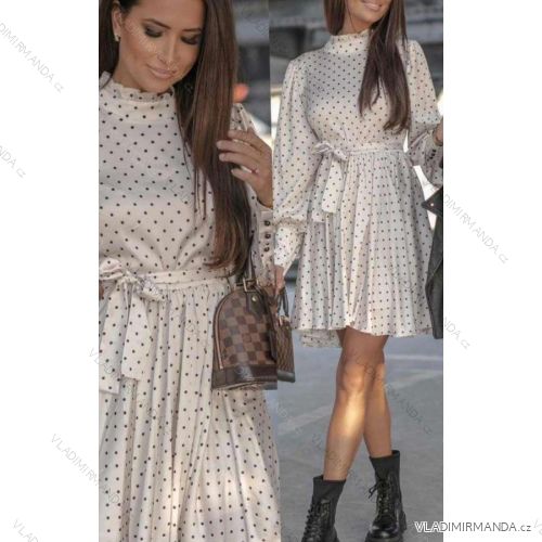 Women's Long Sleeve Dress (S / M ONE SIZE) ITALIAN FASHION imwa216700