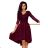 210-13 NICOLLE - dress with longer back with lace neckline - plum
