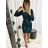 Elegant Leopard Long Sleeve Women's Dress (S / M ONE SIZE) ITALIAN FASHION IMWY216554