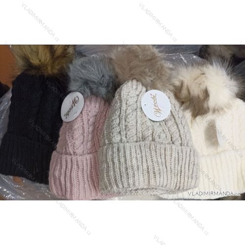 Winter hat with pompon women (ONE SIZE) WROBI PVB21104142